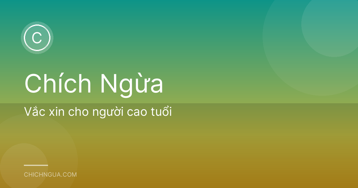 Vắc xin cho người cao tuổi